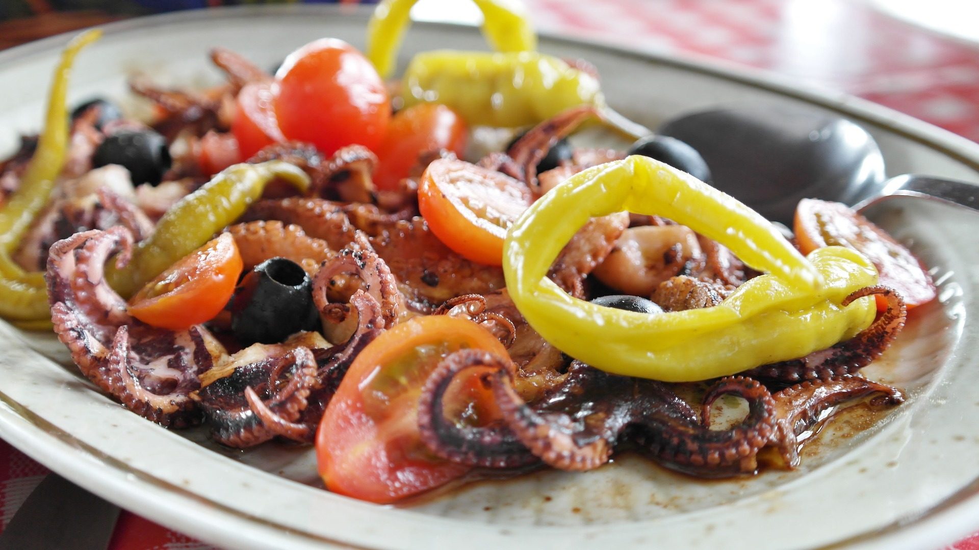 Octopus salad with lemon, a popular Italian seafood dish